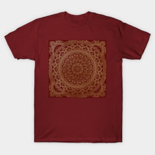 Mandala Royal - Red & Gold T-Shirt